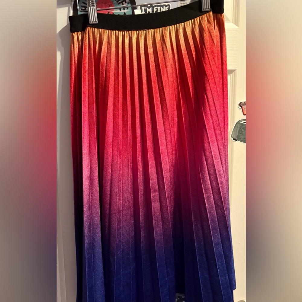 222- girls 14 velvet ombré skirt